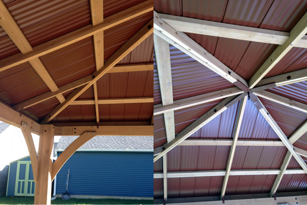 Pergola from the underside.